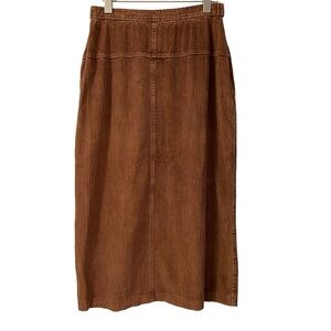 Harvé Bernard by Bernard Holtzman Brown Corduroy Midi Straight Pencil 8 US S